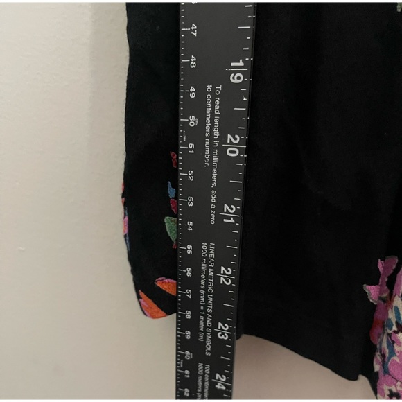 Anthropologie Maeve Prato Flutter Black Floral Blouse Womens XS - Picture 7 of 11